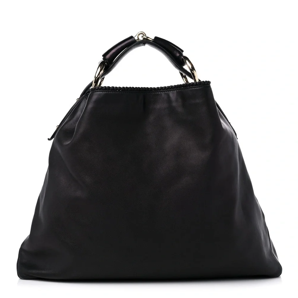 Gucci | Bags | Gucci Horsebit Large Black Leather Hobo Bag L